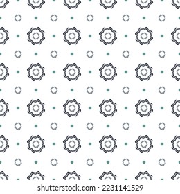 Seamless flower pattern vector for fabric shirt or gift wrapping papers and pastel color wallpaper or grid line geometric background.