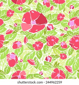 Seamless Flower pattern, vector graphics