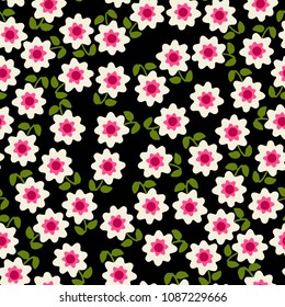 Seamless flower pattern. Vector illustration
