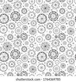seamless flower pattern, vector illustration