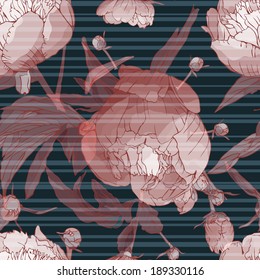 Seamless flower pattern .Vector illustration.