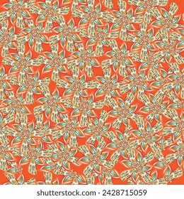 Seamless flower pattern. Vector illustration