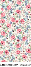 Seamless flower pattern. Vector illustration