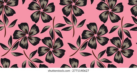 Seamless flower pattern. Vector illustration