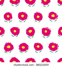 Seamless flower pattern. Vector illustration.