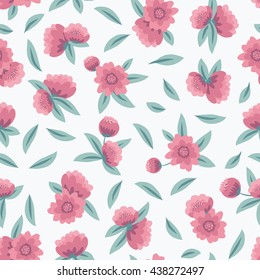 Seamless flower pattern. Vector illustration