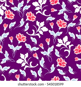 Seamless flower pattern. Vector illustration.