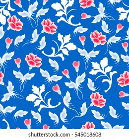 Seamless flower pattern. Vector illustration.
