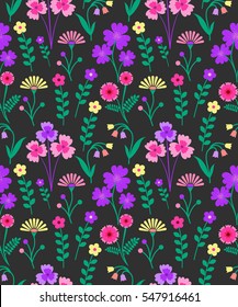 Seamless flower pattern. Vector illustration