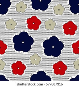 seamless flower pattern vector illustration