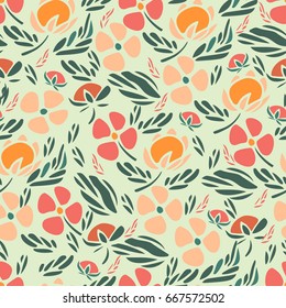 Seamless flower pattern. Vector illustration