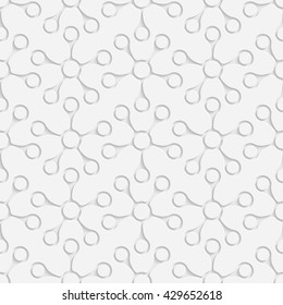 Seamless Flower Pattern. Vector Soft Background. Regular White Texture