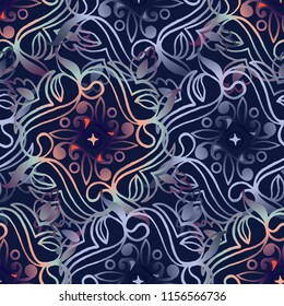 Seamless  flower pattern. Vintage decorative elements. Hand drawn background. Islam, Arabic, Indian, ottoman motifs. 