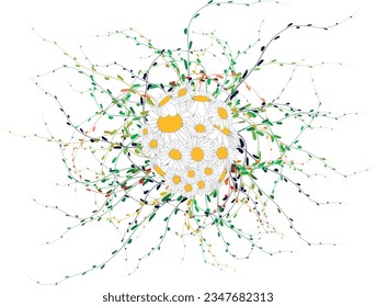 seamless flower
 and patterned background