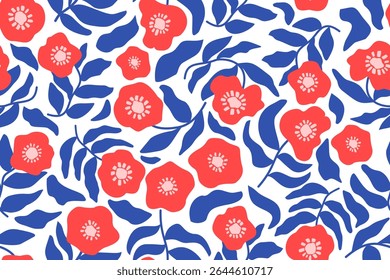 Diseño de patrones de flores sin costuras para todo tipo de textiles y fondos impresos.