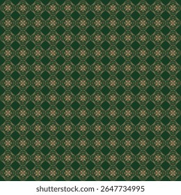 seamless flower patterns eyes line art vector design in green gold color