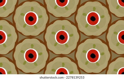 Seamless flower print fabric pattern