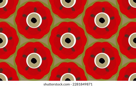 Seamless flower print fabric pattern