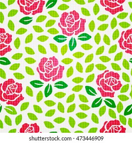 Seamless flower rose pattern