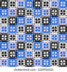 Seamless Flower in Square Pattern or Background