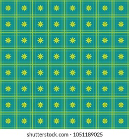 Seamless Flower and stripe pattern