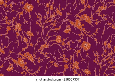 SEAMLESS FLOWER TEXTILE PATTERN, VECTOR