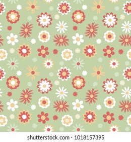 Seamless flower texture for babies, vector. Ideal for fabric, wallpaper in the nursery, the coating surface, decoration of children's products, greeting cards and more