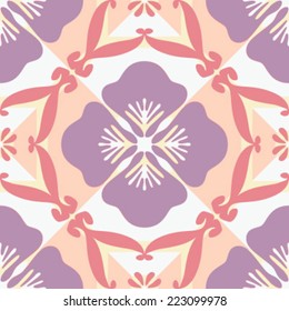Seamless Flower Tile Background Pattern Stock Vector (Royalty Free ...