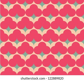 Seamless flower tree background pattern