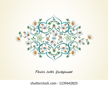 Seamless flower vector background.