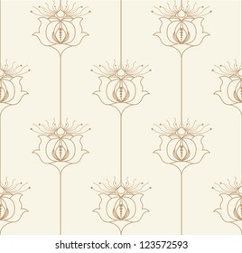 seamless flower vintage pattern background