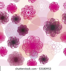 Seamless flower wallpaper pattern in soft tone vector