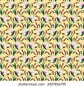 seamless flowers allover design light pattern