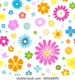 Seamless Flowers Background Stock Vector (Royalty Free) 309633095 ...