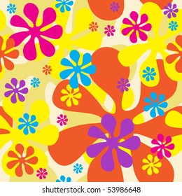 Seamless Flowers Background (can be repeated seamlessly as many times as needed)