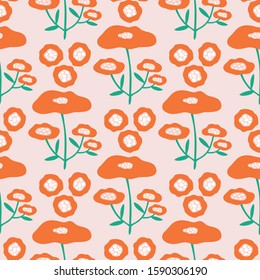 Seamless flowers background.Floral pattern fill
