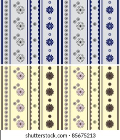 Seamless flowers (beige and gray)