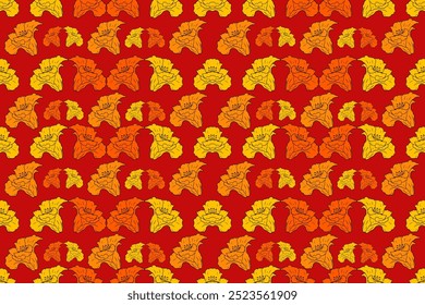 Seamless flowers fabric pattern, vector illustration for elegant, textile, design, needlework