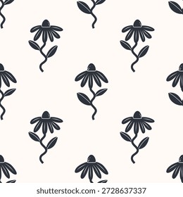 Nahtloses Blumen- und Blattmuster-Design für alle Arten von Drucktextilien und Hintergrund