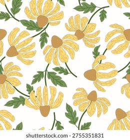 Diseño patrones flores y