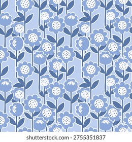 Seamless flowers and leaf patterns design for all types of print textiles and backgrounds
