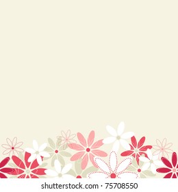 Seamless flowers meadow background. Vector illustration.