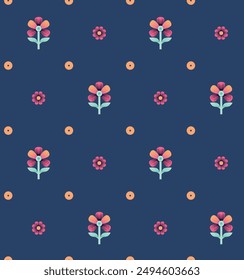 Seamless Flowers Motif Design ,Design for Cover, Fabric, Textile, Wrapping Paper Background Pattern