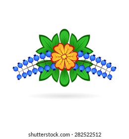 the seamless flowers on a light background