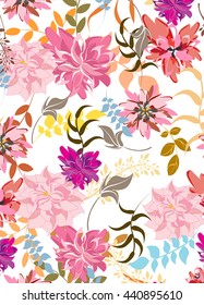 seamless flowers pattern