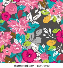 seamless flowers pattern