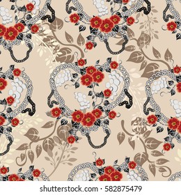 seamless flowers pattern