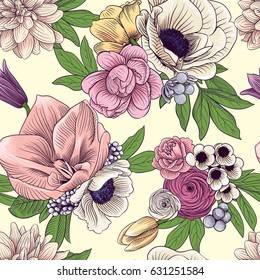 Seamless Flowers Pattern