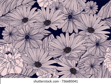 seamless flowers pattern