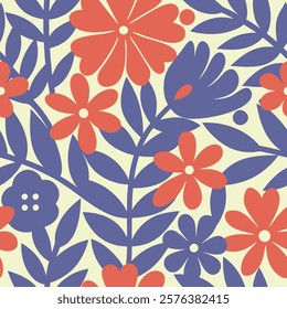 Seamless flowers pattern. Abstract botany wildflowers background. style for fabric, banners, wallpaper, posters, websites, online shopping.